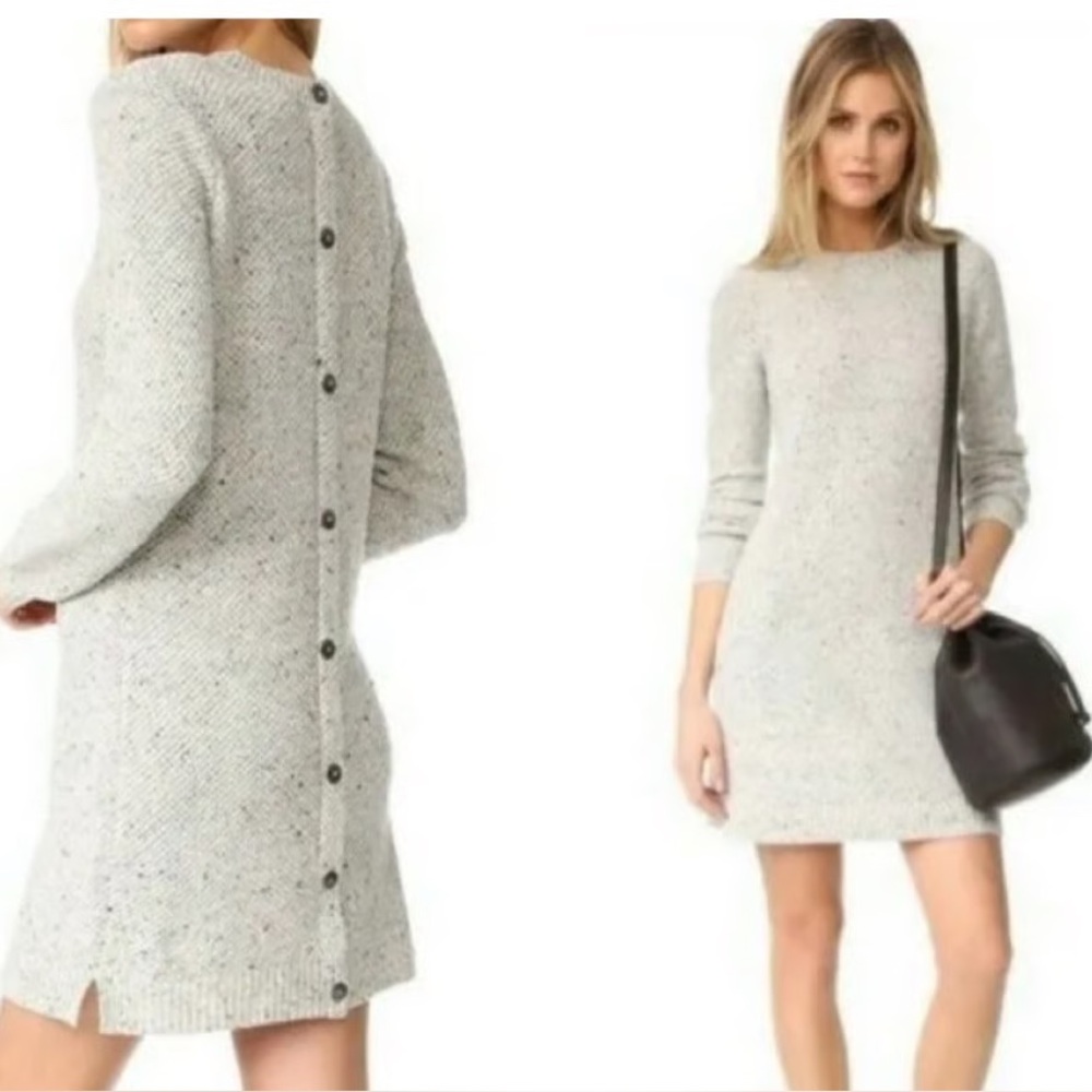 Madewell Textured Knit Sweater in Light Gray